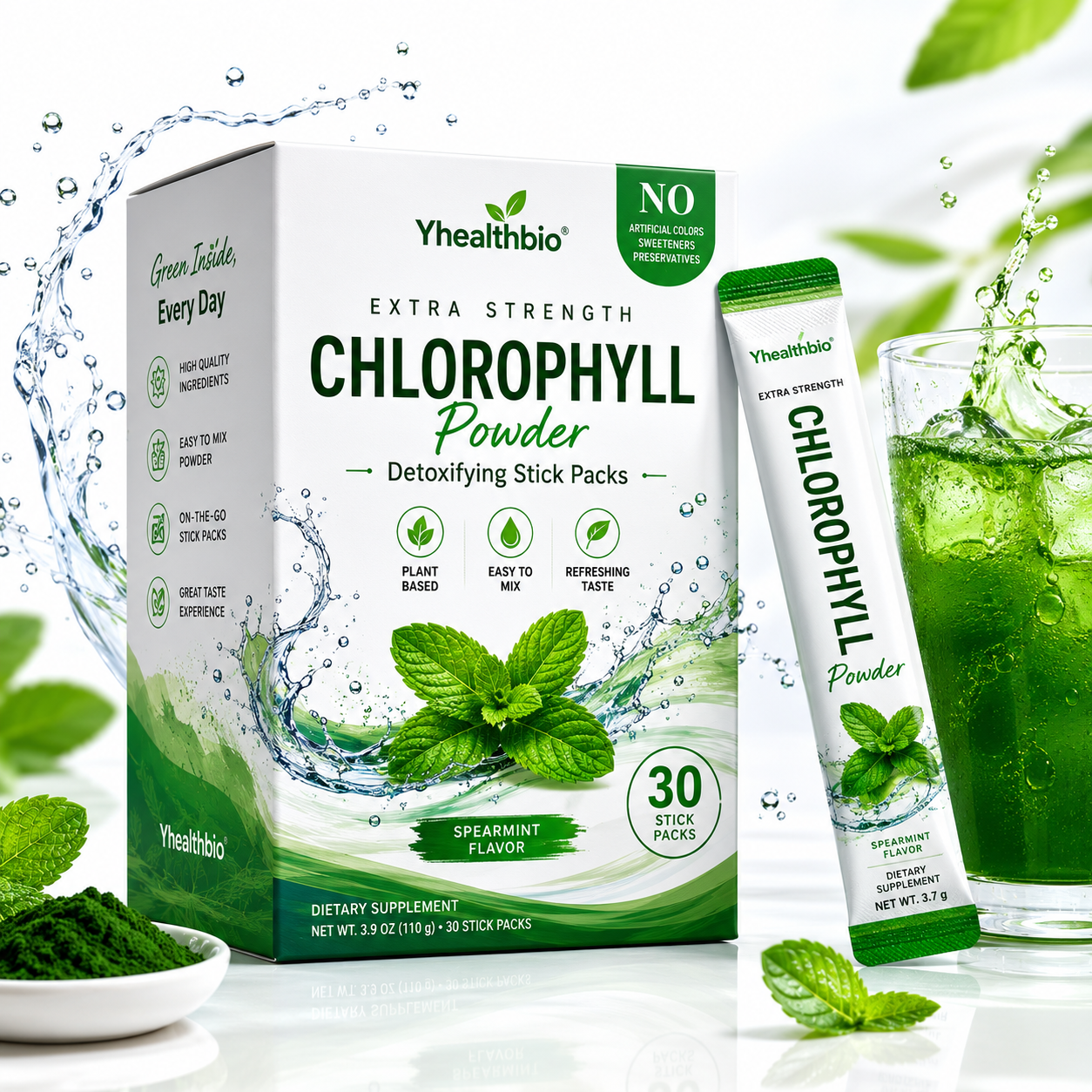 Chlorophyll Powder Sachets 叶绿素