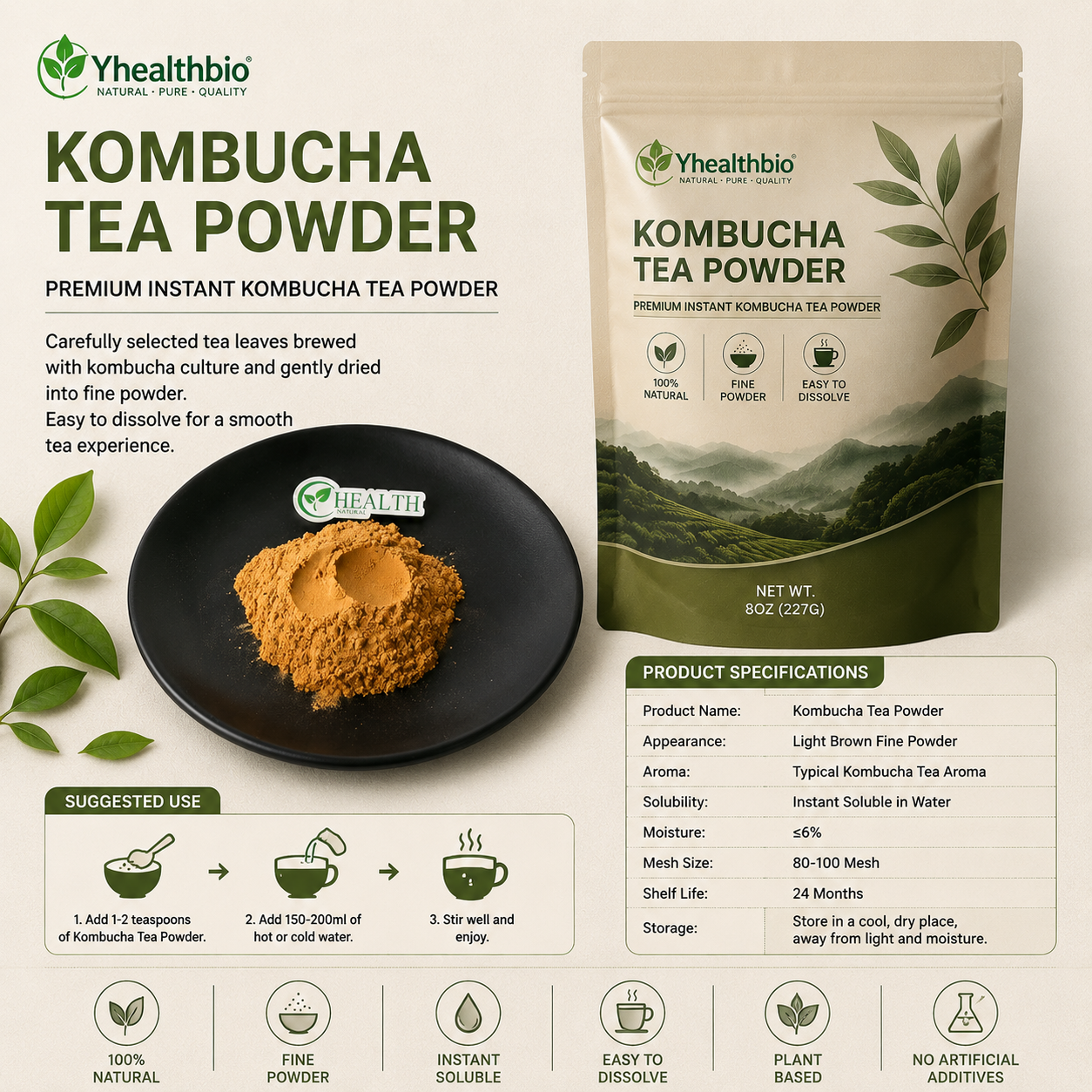 Kombucha powder
