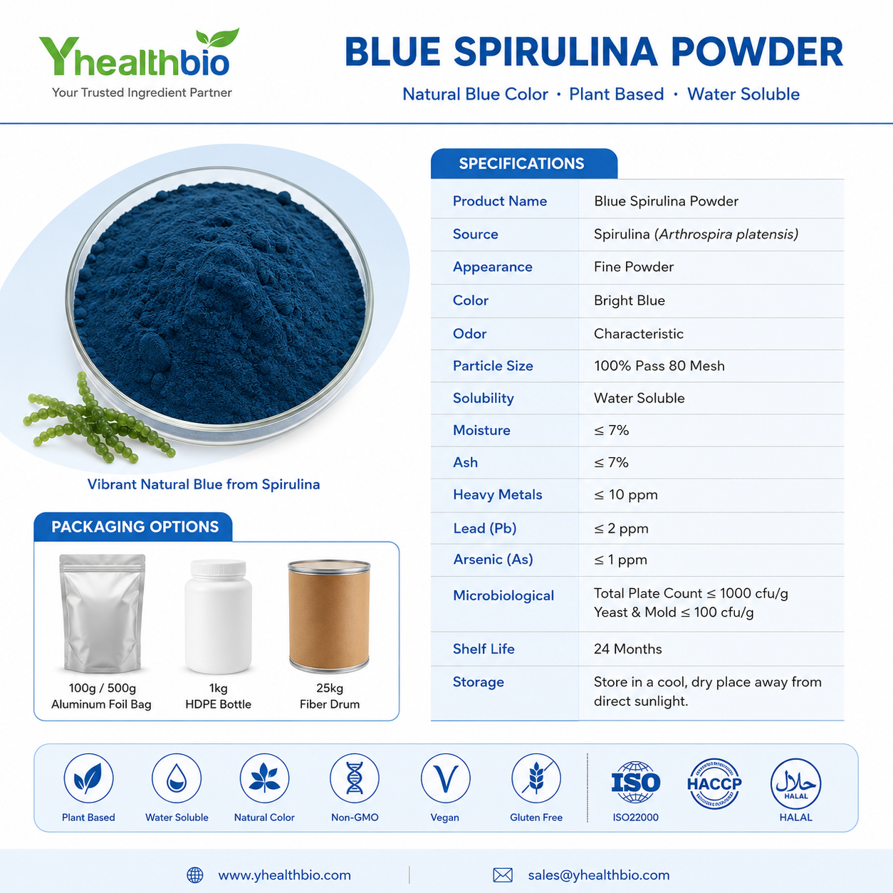 blue spirulina powder